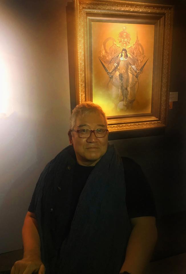 鄭問故宮大展的主視覺，用的是他畫的何勿生的圖。身為阿鼻劍的共同創作者，與有榮焉。